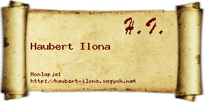 Haubert Ilona névjegykártya